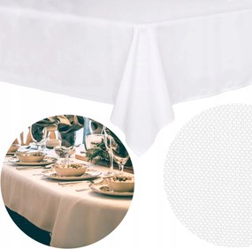 Abrosz Karácsonyi Asztalterítő Prémium Dekoratív Karácsonyi Fehér Sima 140x220 cm