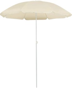 vidaXL homokszínű kültéri napernyő acél rúddal 180 cm
