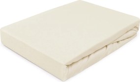 Gumis jersey lepedő 60x120 krémszínű