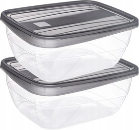 Ételtároló Doboz Uzsonnás Dobozok 2 x 1,3L Uzsonnás Doboz Fedéllel Szett