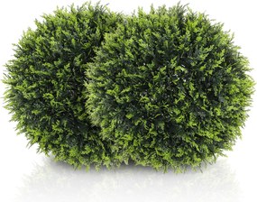 HOMCOM 2 darabos műcédrus, 45 cm-es beltéri növény, dekoratív növények otthonra, irodába, folyosóra, kertbe, zöld | Aosom