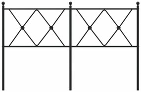 fekete fém fejtámla 137 cm
