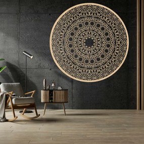 Luxus fa mandala a falon 3D belső dekoráció | HELA