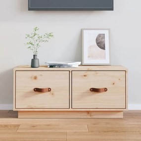 tömör fenyőfa TV-szekrény 80 x 34 x 35 cm