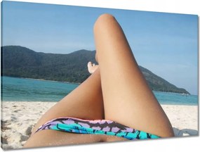 Vászonkép 90x60 Strandolás bikiniben