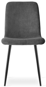 Szürke étkezőszék RIFT fekete lábakkal