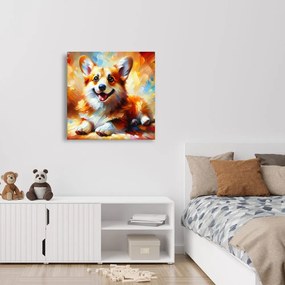Kép vidám kutya színekben