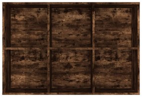 füstös tölgy színű szerelt fa könyv-/tálalószekrény 66x30x98 cm