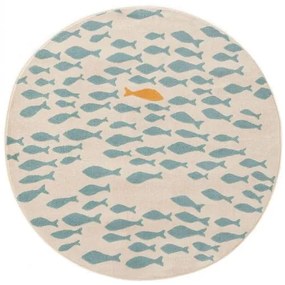 Gyerek szőnyeg Fabius bézs/kék ¸ 120 cm kerek
