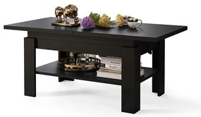 ROY fekete, emelhető lapos, kihúzható konferencia- és étkezőasztal