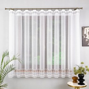 Tejszínű Kész Függöny Szalaggal, Rövid Minta Az Alján 25771 400X160