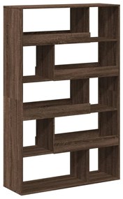 barna tölgy színű szerelt fa könyvszekrény 100 x 33 x 156,5 cm