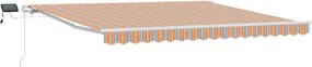 vidaXL Behúzható napellenző tartalmaz Sokszínű 400 ×300 cm szövet