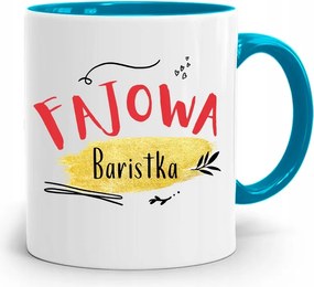 Barista Kávézó Bögre Kék nyomott mintával