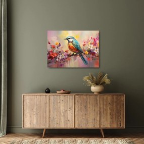 Üveg kép - Egy madár festménye (70x50 cm)