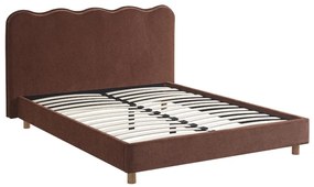 Kárpitozott Franciaágy Rozsdabarna Színben. 160x200 IZMIR