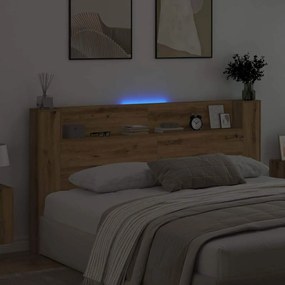 Fejtámla polcokkal Artisan tölgy 200 x 15 x 103,5 cm Faanyag