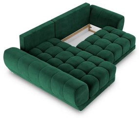 Nuage palackzöld kinyitható sarokkanapé bársony kárpittal, bal oldali - Windsor &amp; Co Sofas