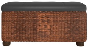 2 db gyékény tárolópad barna párnával 69 cm