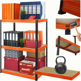 Tárolószekrény garázs fém állvány Helios 106x90x35cm 3Px175kg Pl