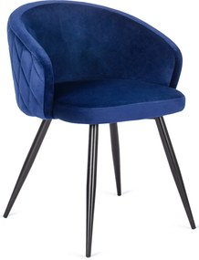 Elegáns Étkezőszék Sötétkék Bársony Kárpittal. ADELE