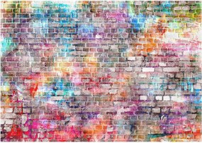 Fotótapéta tégla fal graffiti fotótapéta 254 x 184