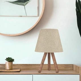 Asztali lámpa AYD 1xE27/60W/230V bézs/barna