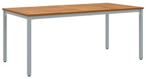 Kerti asztal 180x90x75 cm Tömör akácfa és fém