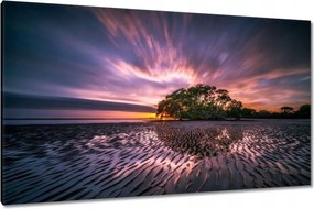 Vászonkép 120x70 Gyönyörű lila tájkép