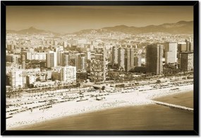 Poszterek keretben 60x40 Barcelona Panoráma