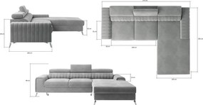 Grayson L-alaku sarok kanapé