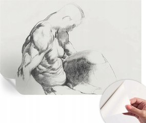 Öntapadós fotótapéta Nappaliba és Hálószobába Férfi vázlat 104x70 cm