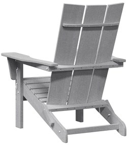 Összecsukható Adirondack szék Világosszürke 74.5x80.5x90 cm HDPE