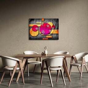 Absztrakt kép történelmi szimbólumokkal (70x50 cm)