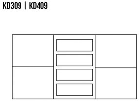 Komód KD409. Bükkfa