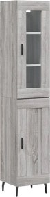 vidaXL szürke sonoma szerelt fa magasszekrény 34,5 x 34 x 180 cm