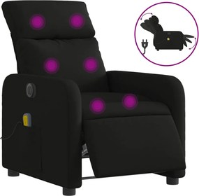 vidaXL fekete szövet elektromos dönthető masszázsfotel
