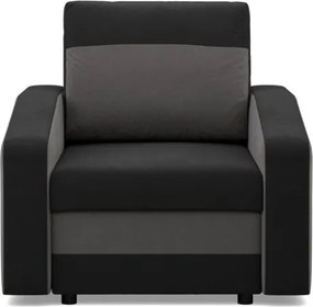Hewlet fotel, szövet anyag, bonell töltet, fekete - szürke