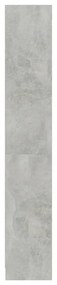 4-szintes betonszürke szerelt fa könyvszekrény 80 x 24 x 142 cm