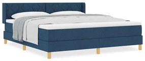 Boxspring Ágy Matraccal Kék színben, 180 x 200 cm, Szövet.