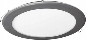 Led süllyesztett lámpatest kerek 18W semleges Boled ezüst 22,5cm