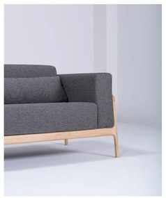 Fawn sötétszürke kanapé tölgyfából, 210 cm - Gazzda