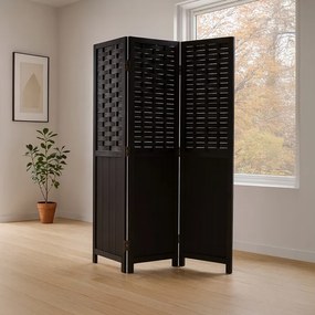 Fekete Tömörfa Paraván. EF-L145 BK