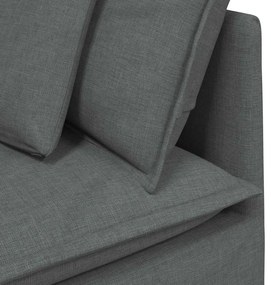 sötétszürke moduláris kanapé sarokmodul párnákkal 100 cm