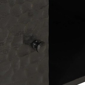 fekete tömör mangófa dohányzóasztal 100 x 54 x 40 cm