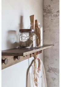 Barna tölgyfa fali fogas polccal 90 cm Showcase – Mette Ditmer Denmark
