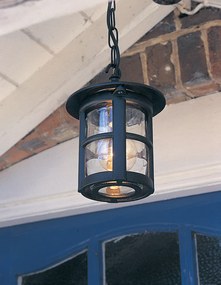 Elstead klasszikus kültéri függeszték hereford fekete átlátszó IP43 elsbl21b-black