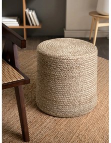 Szürkésbézs puff Jutta Greige – Hanse Home