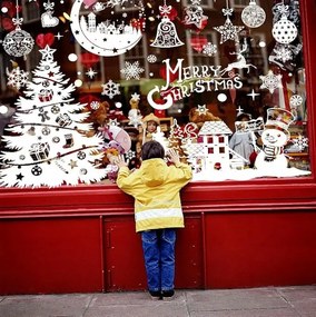 Karácsonyi matricák Ablak dekoráció Karácsonyi díszek