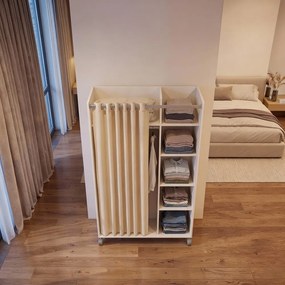 Fehér-bézs ruhásszekrény 100x160 cm Kit – Tvilum